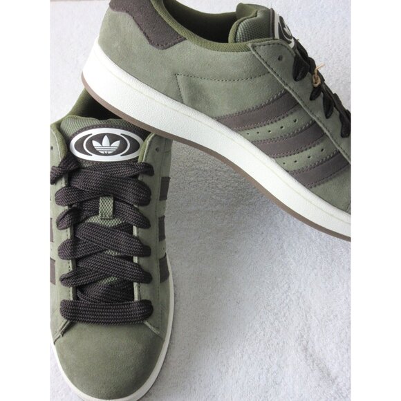 Adidas Men's Campus 00s Suede Shoes Olive Strata Dark Brown Sizes NIB ID1418 - Picture 4 of 5